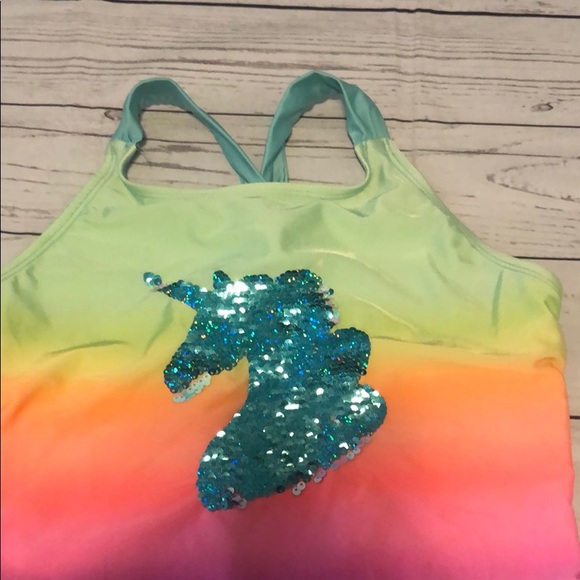 Cat & Jack girls unicorn swimsuit - Picture 3 of 10
